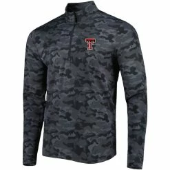 ANTI01 Men's Antigua Texas Tech Brigade Camo 1/4 Zip