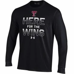 1UND01 Youth Under Armour Texas Tech Here For The Wins L/S Tee