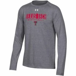 1UND01 Youth Under Armour Texas Tech Basketball L/S Tee