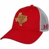 1UND01 Men's Under Armour Texas Tech Leather Patch Cotton Trucker Cap -Sports Equipment Sales 22UH801M555