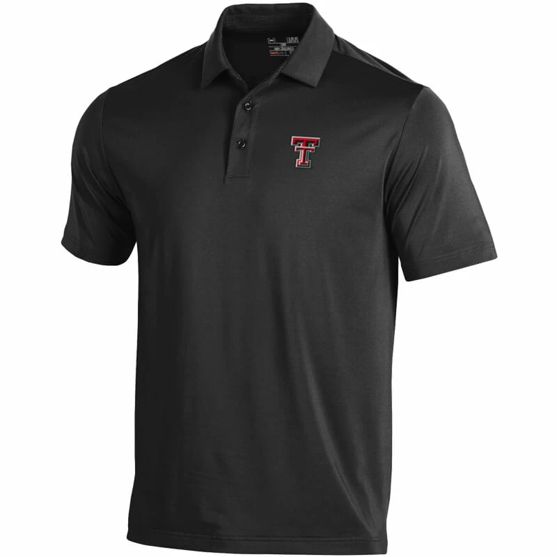 1UND01 Men's Under Armour Texas Tech T2 Green Polo 3 1UND01 Men's Under Armour Texas Tech T2 Green Polo