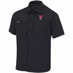 1UND01 Men's Under Armour Texas Tech Throwback Motivate Button Up