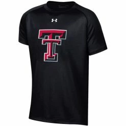 1UND01 Youth Under Armour Texas Tech Double T S/S Performance Tee