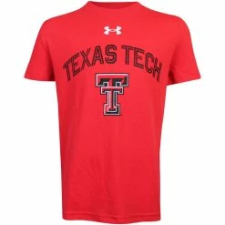 1UND01 Youth Under Armour Texas Tech Arched S/S Tee