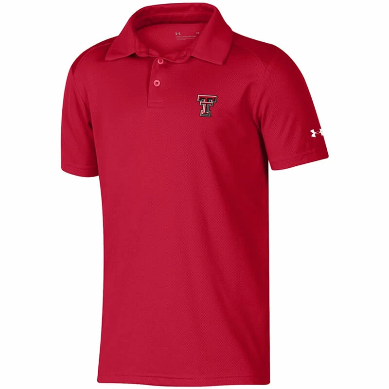 1UND01 Youth Under Armour Texas Tech Mesh Polo 2 1UND01 Youth Under Armour Texas Tech Mesh Polo