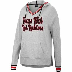 COLO01 Women's Colosseum Texas Tech Andy Rib Trim Hoodie