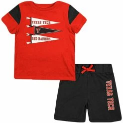 COLO01 Infant Colosseum Texas Tech Baby Herman S/S Tee & Shorts Set