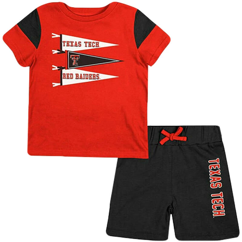 COLO01 Infant Colosseum Texas Tech Baby Herman S/S Tee & Shorts Set 3 COLO01 Infant Colosseum Texas Tech Baby Herman S/S Tee & Shorts Set