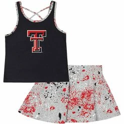 COLO01 Toddler Colosseum Texas Tech Sweet Pea Tank & Skirt Set