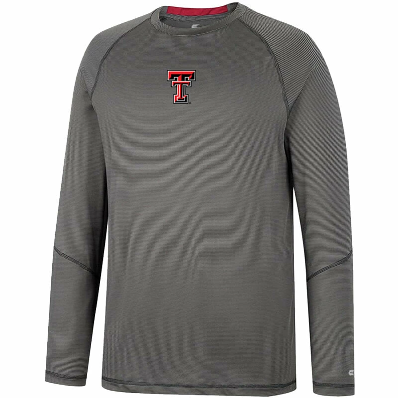 COLO01 Men's Colosseum Texas Tech Dwayne Raglan L/S Top 3 COLO01 Men's Colosseum Texas Tech Dwayne Raglan L/S Top