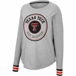 COLO01 Women's Colosseum Texas Tech Andy Rib Trim L/S Tee