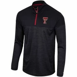 COLO01 Men's Colosseum Texas Tech Positraction 1/4 Zip Windshirt