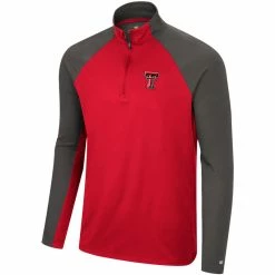 COLO01 Men's Colosseum Texas Tech Two Yutes 1/4 Zip Windshirt