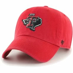 TWIN02 Adult '47 Brand Texas Tech Red Raider Pride Clean Up Cap