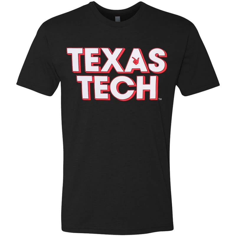 CARDINAL'S TEAM Adult CSC Texas Tech Stacked Guns Up S/S Tee 3 CARDINAL'S TEAM Adult CSC Texas Tech Stacked Guns Up S/S Tee