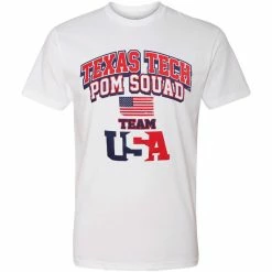 CARDINAL'S TEAM Adult CSC Texas Tech Pom Squad Team USA S/S Tee