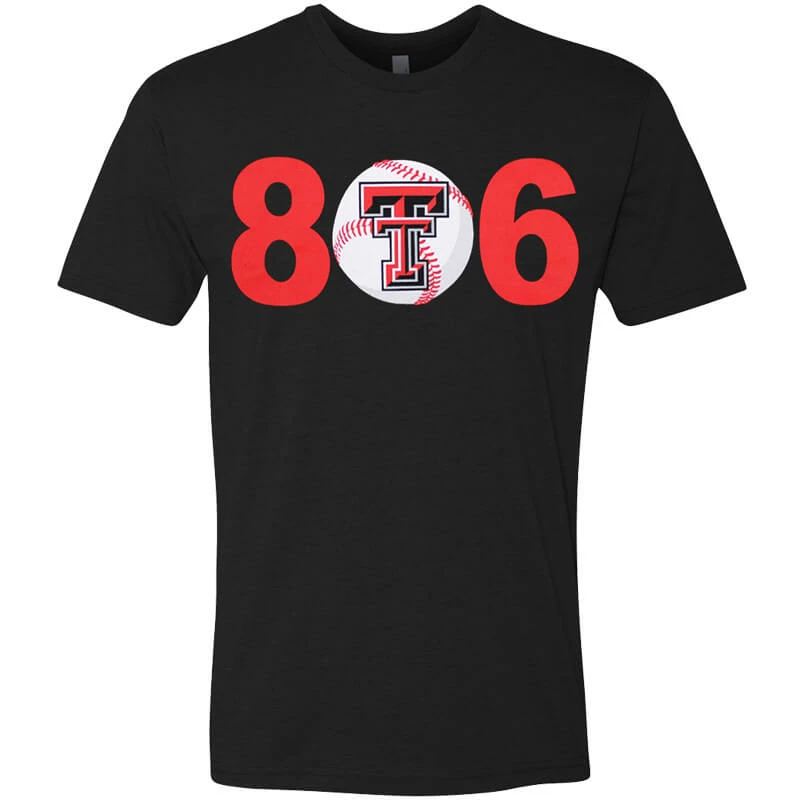 CARDINAL'S TEAM Adult CSC Texas Tech 806 Baseball S/S Tee 3 CARDINAL'S TEAM Adult CSC Texas Tech 806 Baseball S/S Tee