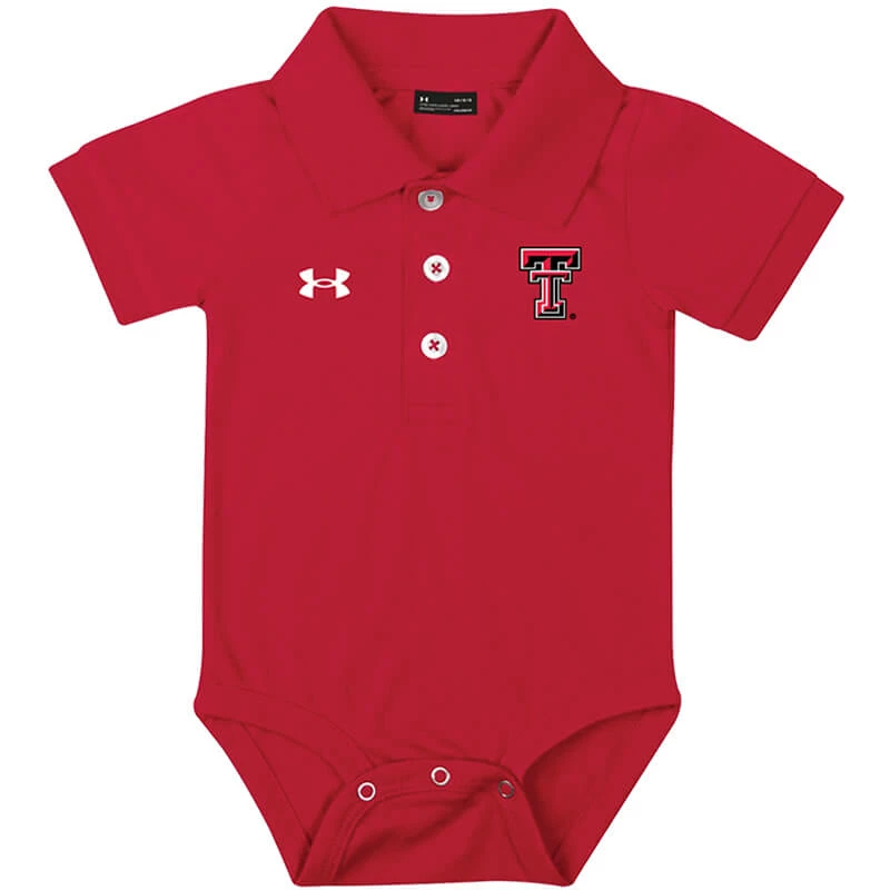 GEAR/ALTAPP Infant Under Armour Texas Tech Polo Onesie 3 GEAR/ALTAPP Infant Under Armour Texas Tech Polo Onesie